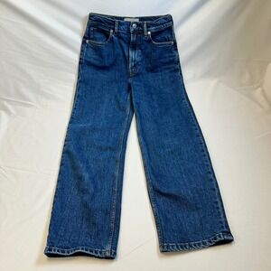 Everlane The Way High Jean Straight Leg Organic Cotton Dark Wash Womens Size 25